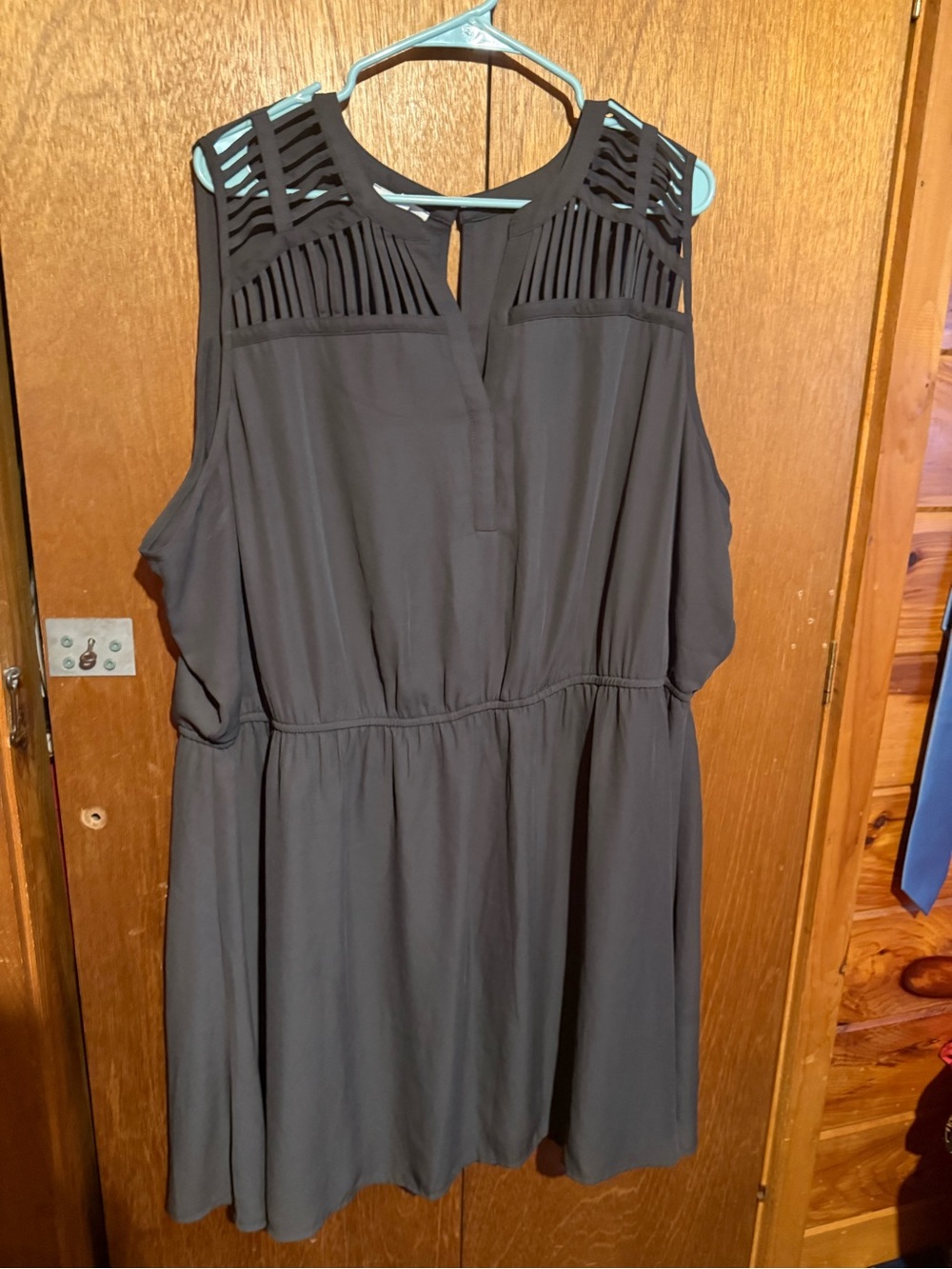 Maurices Black Sleeveless Dress with Cutout Yoke